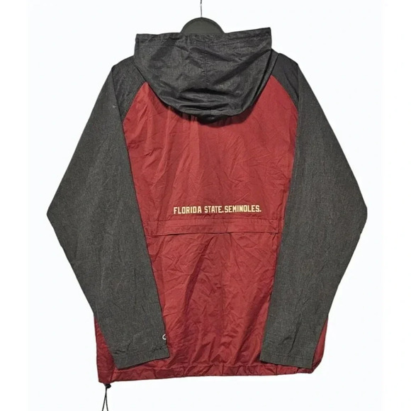 Champion Florida State Jacket Mens M Garnet Gray FSU Hoodie Windbreaker EUC - Picture 2 of 8